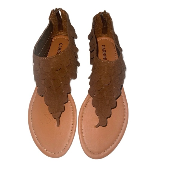 ROUGE HELIUM SCALLOPED GLADIATOR SANDAL - CHESTNUT SIZE 10 (NEW WITH TAGS) - Picture 1 of 3